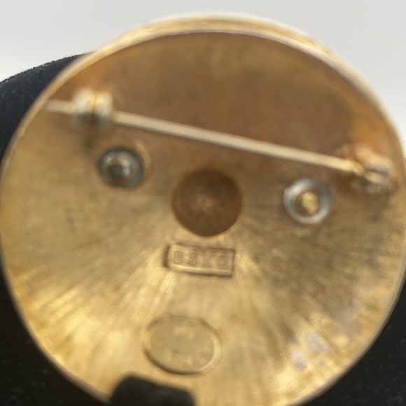 VTG 1950’s BSK My Fair lady enamel floppy brimmed hat w/ flowers brooch pin - Picture 5 of 5